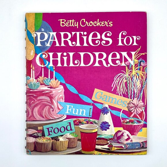 Vintage 1964 Betty Crocker Parties For Children Book Games Cakes Kids Ideas - Picture 1 of 10
